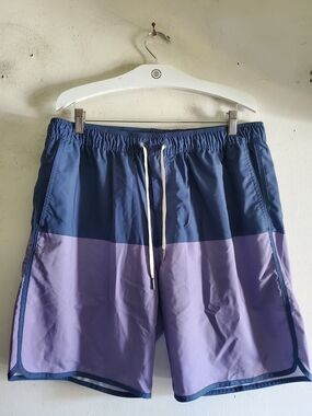 Fair Harbor Navy and Heather Gray Swim Trunks